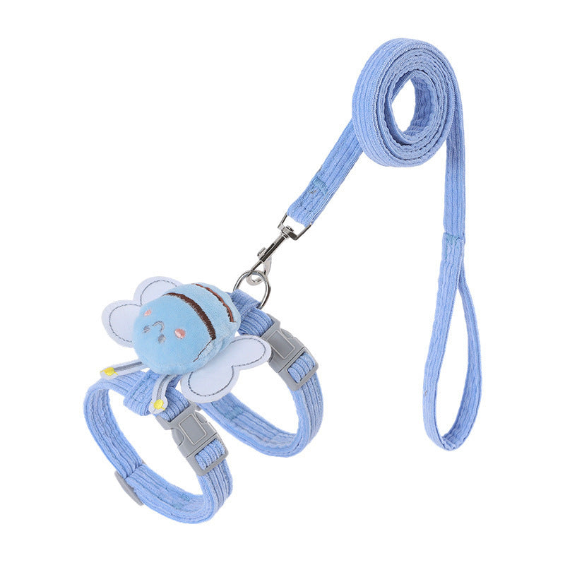Cartoon Bee Pet Harness & Collar Set-Sale✨